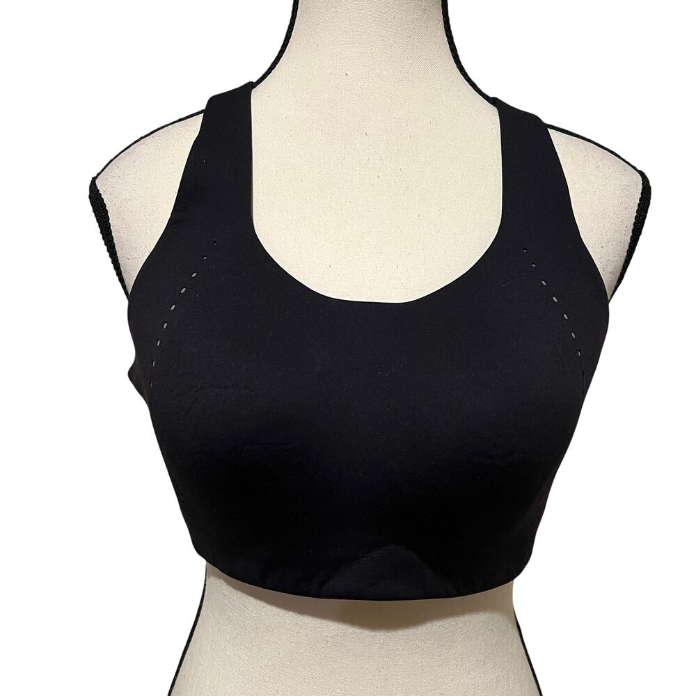 Lululemon AirSupport High Support Sports Bra Black/Asphalt Gray Ultralu Size 36C
